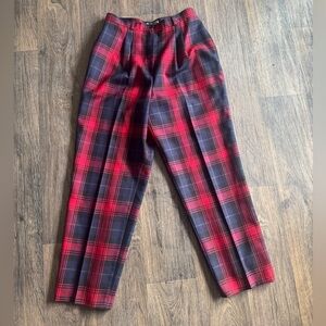Vintage Wool Plaid Trousers